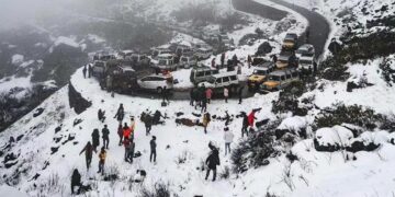 Famous tourist spot, Nathula Pass in Sikkim (beingNEastIndia/X)