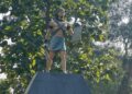 A statue of Pa Togan Pa Togan Nengminja Sangma (nppmeghalaya/X)