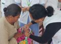 A still from the Polio vaccination drive in Kokrajhar, Assam on Sunday