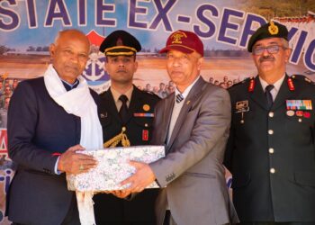 Meghalaya Governor C H Vijayashankar at the ex-servicemen rally, in Shillong
