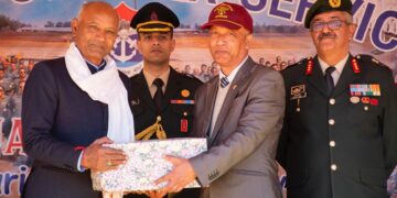 Meghalaya Governor C H Vijayashankar at the ex-servicemen rally, in Shillong