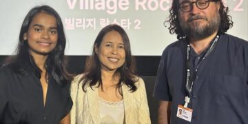 Rima Das with the crew at Busan International Film Festival (imadas13/Instagram)