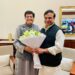 Assam Chief Minister Himanta Biswa Sarma and Union Minister Piyush Goyal during a meeting in New Delhi (himantabiswa/X)
