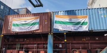 India dispatches 2,200 MT of rice to Myanmar as humanitarian aid