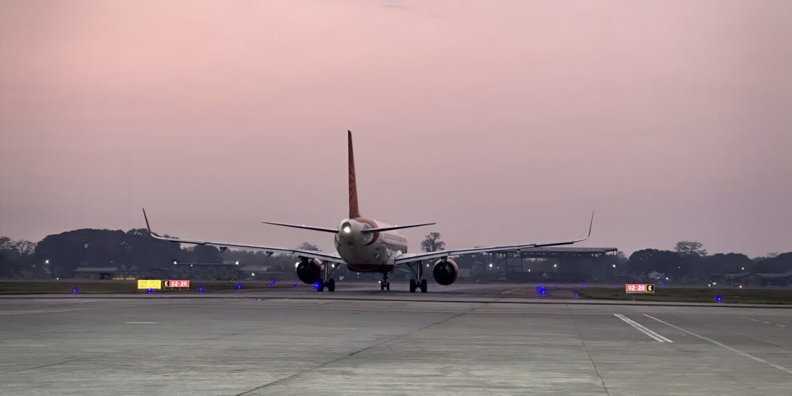 A file photo of an aircraft landing in Guwahati Airport (GuwahatiAirport/X)