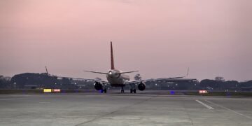 A file photo of an aircraft landing in Guwahati Airport (GuwahatiAirport/X)