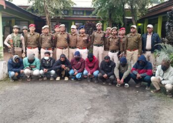Police arrested 11 persons in cyber scam (MorigaonPolice/X)
