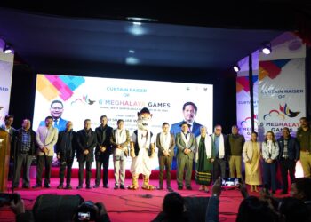 Meghalaya Sports Minister Shakliar Warjri along with other officials unveiled the official mascot and the theme song for the 6th Meghalaya Games