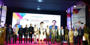 Meghalaya Sports Minister Shakliar Warjri along with other officials unveiled the official mascot and the theme song for the 6th Meghalaya Games