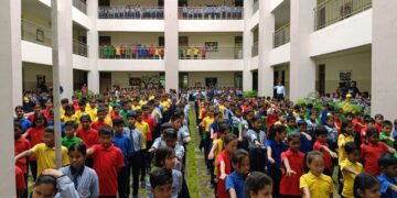 A file photo of Meghalaya students taking part in a sensitisation programme (moefcc/X)