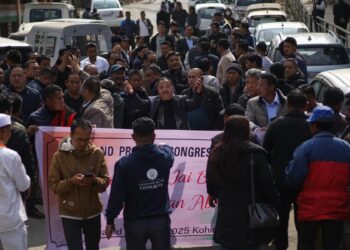 Nagaland Congress held a protest rally on Monday (INCNagaland/X)