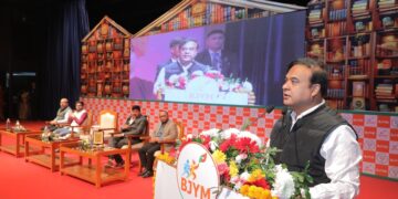 Assam CM Himanta Biswa Sarma speaks at the National Youth Day programme on Sunday (himantabiswa/X)