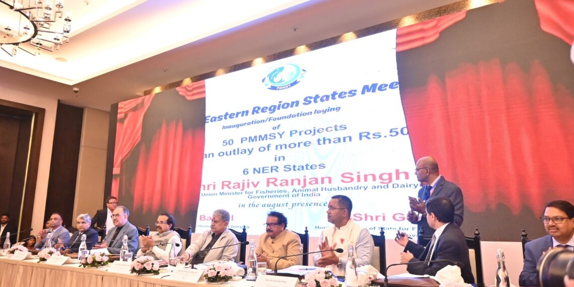 Union Minister Rajiv Ranjan Singh chairs a meeting in Guwahati (FisheriesGoI/X)