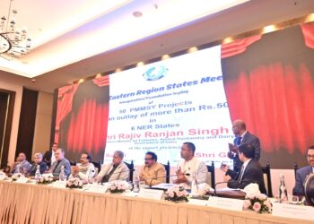 Union Minister Rajiv Ranjan Singh chairs a meeting in Guwahati (FisheriesGoI/X)