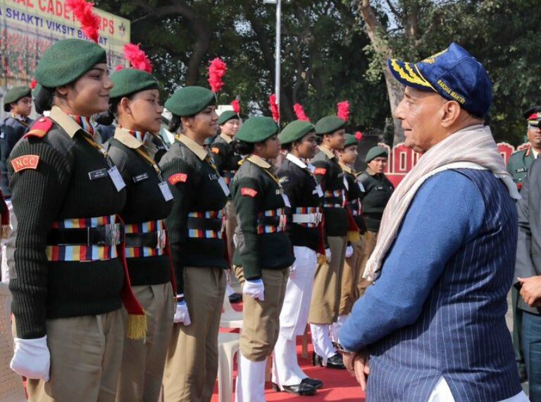 Defence minister Rajnath Singh confers ‘Raksha Mantri Padak’ to Assam’s Aryamitra Nath