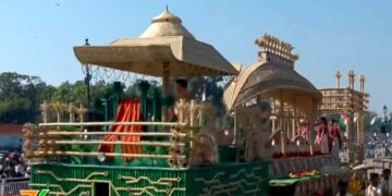Tripura’s Kharchi Puja tableau secures second place at Republic Day Parade 2025