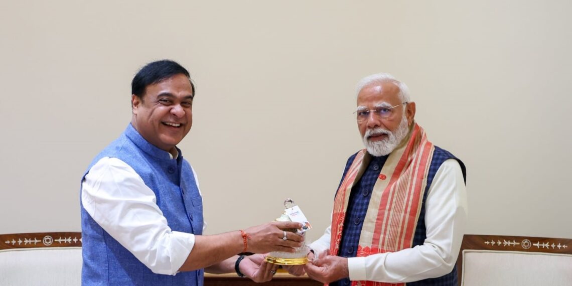 Prime Minister Narendra Modi and Assam CM Himanata Biswa Sarma