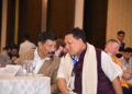 BTC chief Pramod Boro and Cabinet Minister Atul Bora at the Advantage Assam 2.0 (PramodBoroBTR/X)