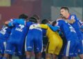 Bengaluru FC players in Shillong on Friday (AllIndiaFtbl/X)