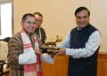 Assam Chief Minister Himanta Biswa Sarma on Thursday hosted Bhutan's Agriculture and Livestock Minister Younten Phuntsho (himantabiswa/X)