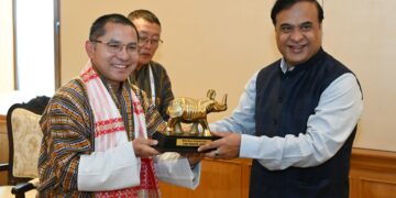 Assam Chief Minister Himanta Biswa Sarma on Thursday hosted Bhutan's Agriculture and Livestock Minister Younten Phuntsho (himantabiswa/X)