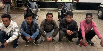 Five people were arrested for motorcycles theft