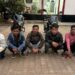 Five people were arrested for motorcycles theft