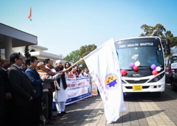 CM Conrad K Sangma flags off Health Shuttle service vans on Thursday (CMO_Meghalaya/X)