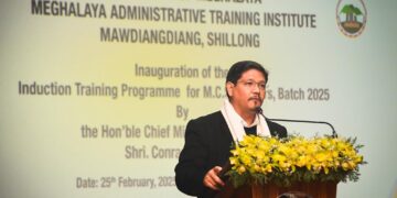 Meghalaya CM Conrad K. Sangma addressed the induction training programme for 35 newly selected MCS officers