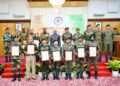 Manipur Governor Ajay Kumar Bhalla honours security units for exemplary service