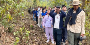 27 enthusiastic youths recently participated in a nature walk at the Garbhanga Reserve Forest in Assam