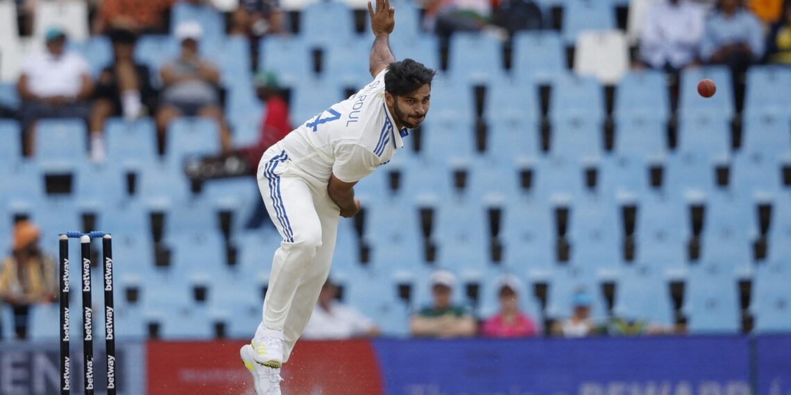 Mumbai player Shardul Thakur during a match against Meghalaya in Ranji Trophy