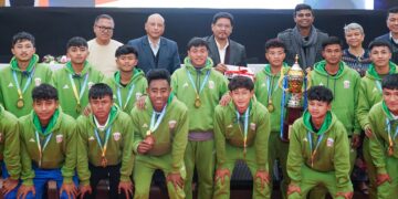 Meghalaya Chief Minister Conrad K. Sangma felicitated athletes who brought laurels to the state in the 38th National Games