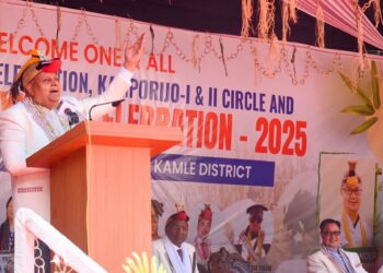 Vice President Jagdeep Dhankar attends the first-ever Joint Mega Nyokum Yullo celebration at Kamle District, Arunachal Pradesh (airnewsalert/X)