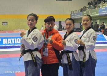 Arunachal Pradesh athletes clinch Gold in female group Poomsae at 38th National Games