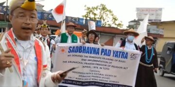 Indigenous cultural and faith organizations in Arunachal Pradesh, led by the Indigenous Faith and Cultural Society of Arunachal Pradesh (IFCSAP), held a Sadbhavna Padayatra in Doimukh on Saturday