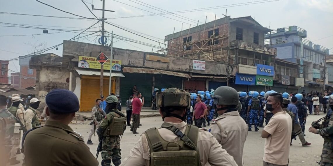 Tension erupted in Manipur’s Churachandpur district on Monday (jon_suante/X)