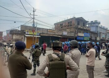 Tension erupted in Manipur’s Churachandpur district on Monday (jon_suante/X)