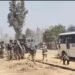 Clash between protesters and security forces in Manipur on Saturday.