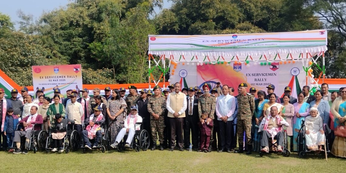 Ex-Servicemen Mega Rally was organised at Hem Barua Higher Secondary School, Ghoramari