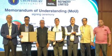 Girijananda Chowdhury University (GCU) signed a MoU with Numaligarh Refinery Limited (NRL)