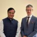 Assam Chief Minister Himanta Biswa Sarma met with European Union Ambassador to India, Herve Delphin, on Wednesday (himantabiswa/X)