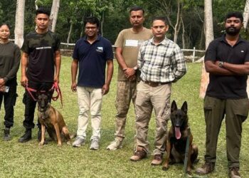 K9 sniffer dogs Laokhowa-Burhachapori Wildlife Sanctuary