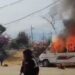 Violence erupted in Manipur's Kangpokpi district on Saturday