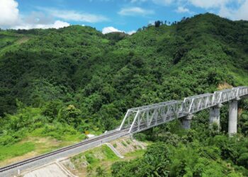 The Bairabi-Sairang broad gauge railway line project (RailMinIndia/X)