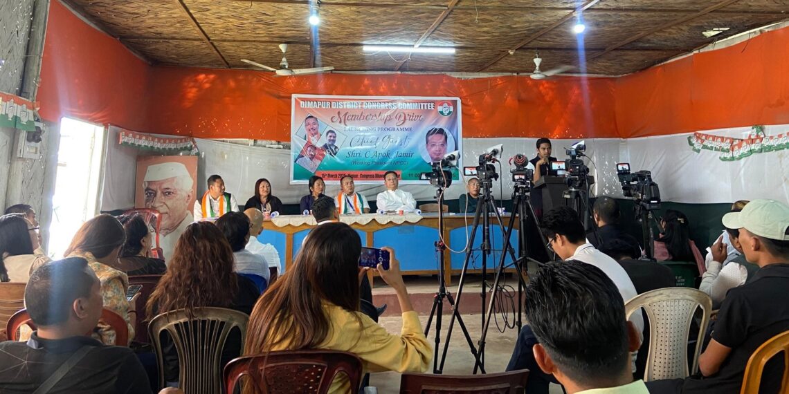 Congress launched membership drive in Dimapur on Saturday (INCNagaland/X)