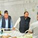 Nagaland Deputy CM Yanthungo Patton visits the injured persons in Kohima hospital on Monday (YanthungoPatton/X)