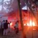 The shrine of Pir Rahim Shah was attacked, looted, vandalised and then torched by Islamist extremists at Raniganj, Ghoraghat of Dinajpur (probirbidhan/X)
