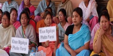 Manipur: Meitei women stage protest, urge HM Amit Shah to restore peace