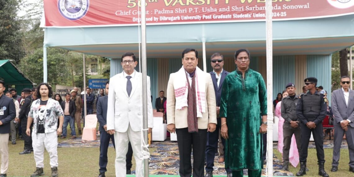 Union Minister Sarbananda Sonowal inaugurated the 56th Varsity Week at Dibrugarh University on Monday